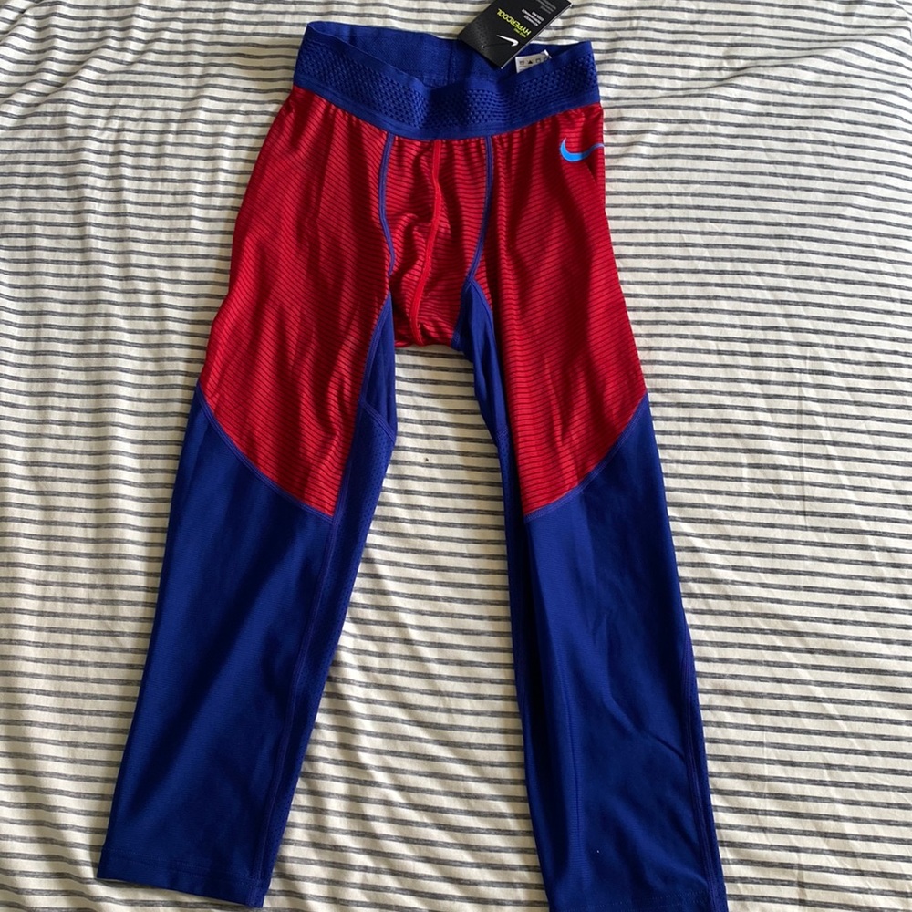 New Nike pro blue and red Nike Pro tights